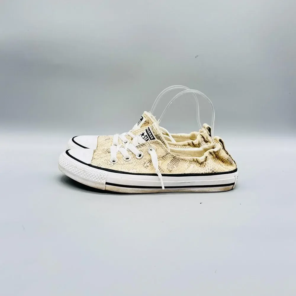Converse Shoes Womens 7 Beige Snake Print All Star Shoreline Sneaker - Picture 4 of 11